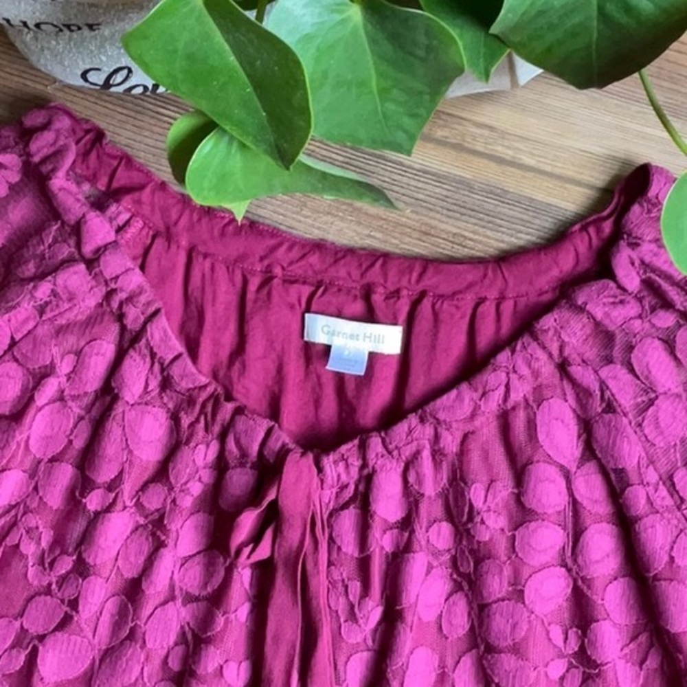 💖Garnett Hill Burgundy Lon sleeve lace dress. - Picture 5 of 6